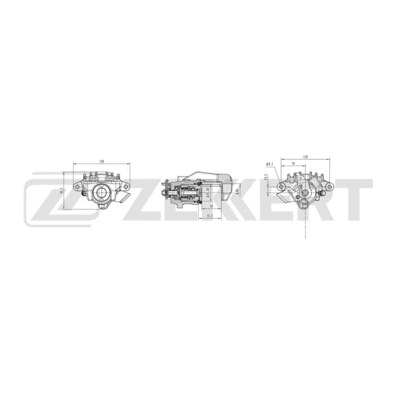 Тормозной суппорт задний левый VW Golf IV 99- Bora 98-