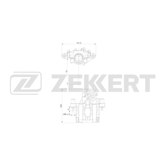 Тормозной суппорт задний правый Ford Focus II 04- C-Max 13- Mazda 3 I II 03- 5 I II 05- Volvo