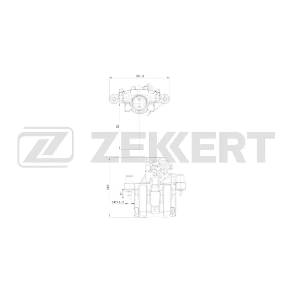 Тормозной суппорт задний правый Ford Focus II 04- C-Max 13- Mazda 3 I II 03- 5 I II 05- Volvo