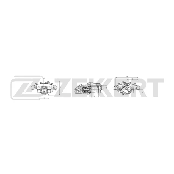 Тормозной суппорт задний правый Ford Focus III 10- Transit II 13- Mazda 3 I II 08- Volvo S40 II
