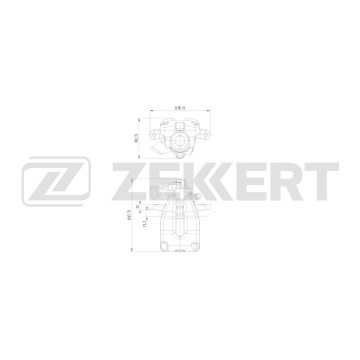 Тормозной суппорт задний правый Peugeot 308 07- 307 00- Citroen C4 I II 04- DS4 11-