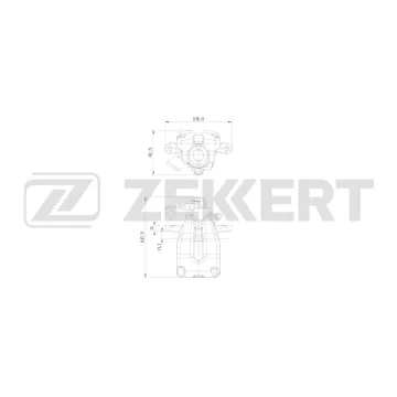Тормозной суппорт задний правый Peugeot 308 07- 307 00- Citroen C4 I II 04- DS4 11-
