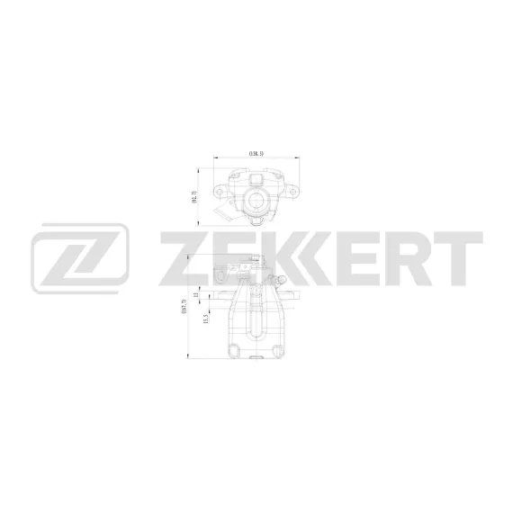 Тормозной суппорт задний правый Peugeot 308 07- 307 00- Citroen C4 I II 04- DS4 11-