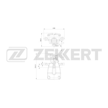 Тормозной суппорт задний правый Renault Megane III IV 08- Fluence 10- Scenic III 09-
