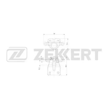 Тормозной суппорт задний правый Toyota Corolla (ZNR10 CUR10) 04- Avensis (T250) 03-