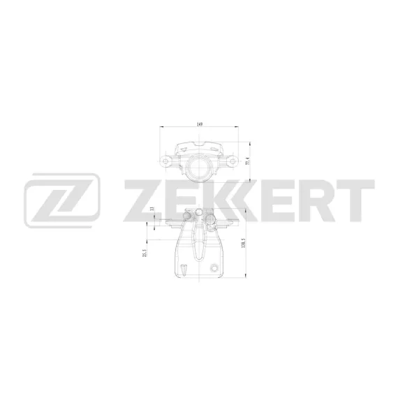 Тормозной суппорт задний правый Toyota Corolla (ZNR10 CUR10) 04- Avensis (T250) 03-