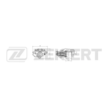 Тормозной суппорт задний правый VW Golf IV 99- Bora 98-