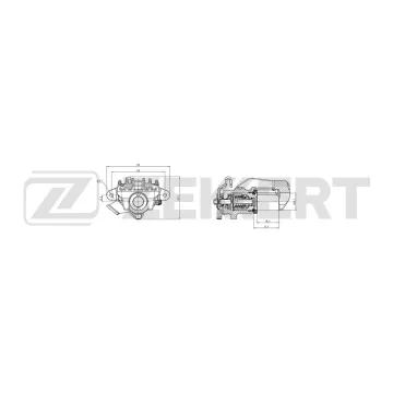 Тормозной суппорт задний правый VW Polo IV V 01- Golf IV 97- Audi A3 96- A1 10- Skoda Rapid (NH