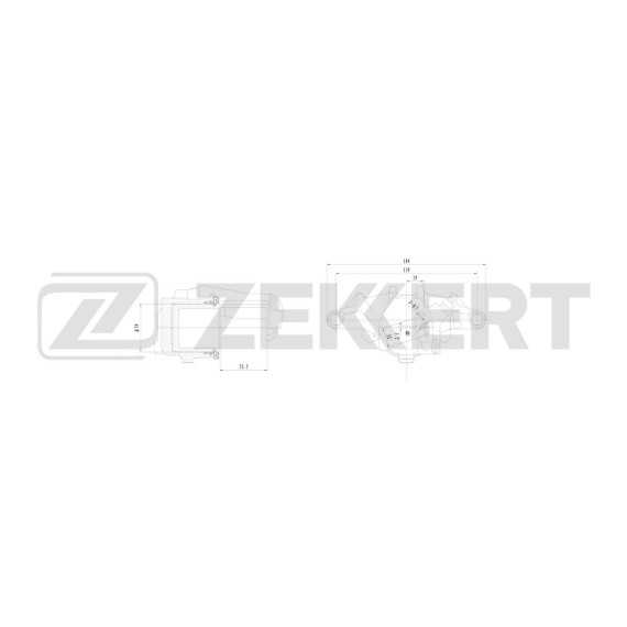 Тормозной суппорт перед. прав. VW Polo III 95- Passat II-IV 84- Golf III IV 91- Jetta II 85- Au