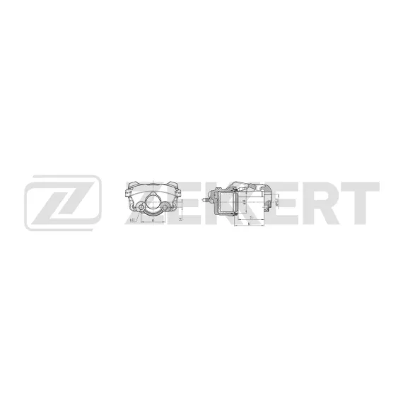 Тормозной суппорт передний левый Ford Mondeo IV 07- Galaxy II 06- LR Freelander II 06- Volvo S60