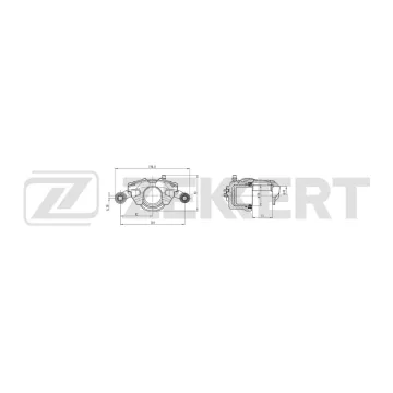 Тормозной суппорт передний левый Hyundai Getz 03- Accent II 99-