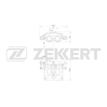 Тормозной суппорт передний левый VW Crafter 30-35 06- MB Sprinter 3 5/3/4 6/5-t (906) 06-