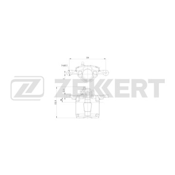 Тормозной суппорт передний правый Chevrolet Spark 05- Matiz (M200/250) 05- Daewoo Matiz (M100/150/