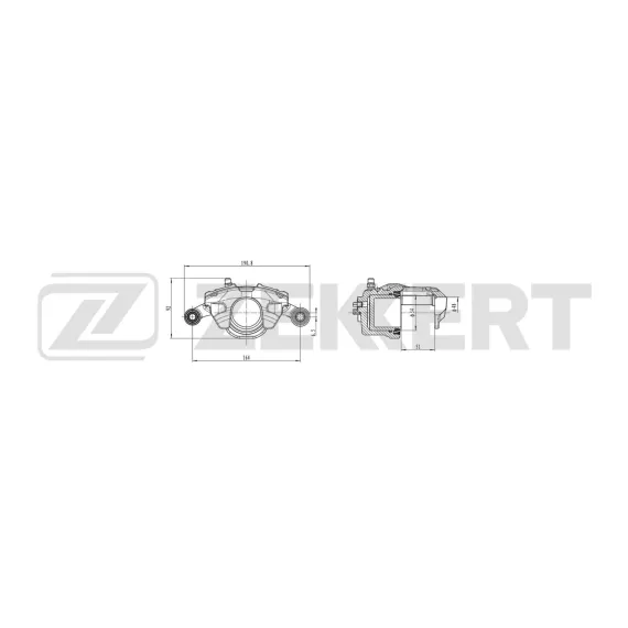 Тормозной суппорт передний правый Hyundai Getz 03- Accent II 99-