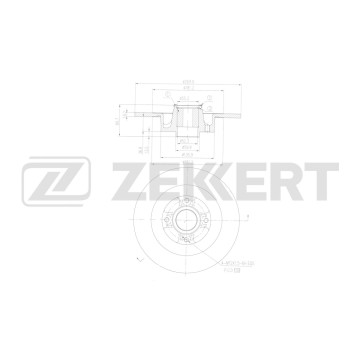 Диск торм. зад. Renault Megane II 03- Scenic II 03- (с подшипником с ABS)