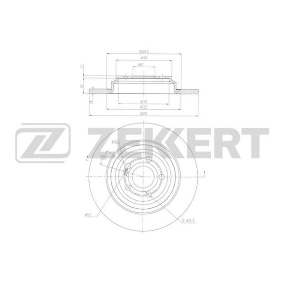 Диск торм. задн. MB GLE (V167) 18- GLE Coupe (C167) 19-
