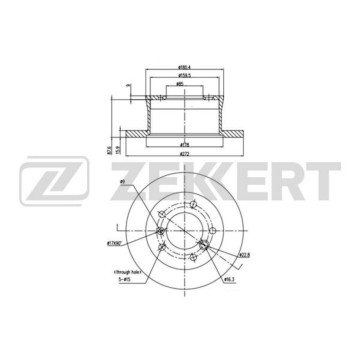 Диск торм. задн. MB Sprinter 2-t 3-t 4-t 5-t 95- VW LT 28-46 II 96- (с покрытием)