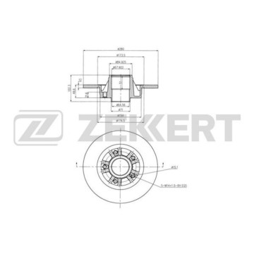 Диск торм. задн. Nissan Primastar (X83) 02- Opel Vivaro A 01- Renault Trafic II 01- (с покрытием