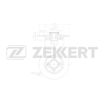 Диск торм. задн. Peugeot 3008 I II 09- Citroen C4 I II 04- Berlingo I II 08- (с подшипником с