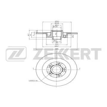 Диск торм. задн. Renault Laguna III 07- Latitude 10- (с покрытием с подшипником с кольцом ABS)