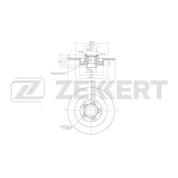 Диск торм. задн. Renault Laguna III 07- (с подшипником с ABS)