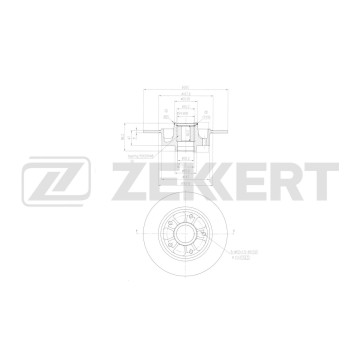 Диск торм. задн. Renault Megane III 08- Fluence 10- (с подшипником с ABS)