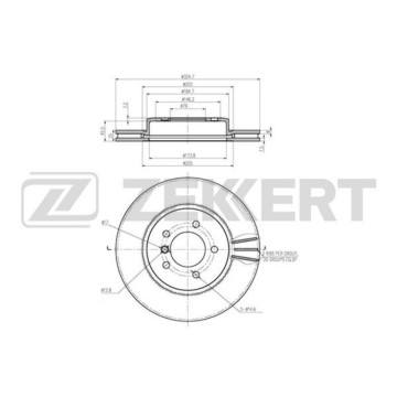 Диск торм. перед. BMW 3 (E46) 99- Z4 (E85 E86) 06- (с покрытием)