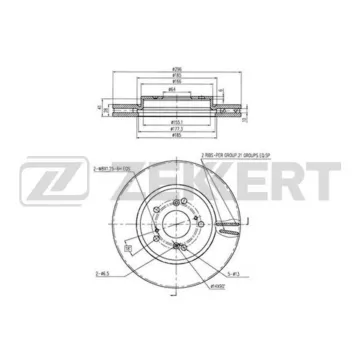 Диск торм. перед. Great Wall Hover 11-