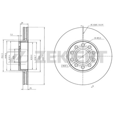 Диск торм. перед. Skoda Superb (3U_) 01- VW Passat V 96- (с покрытием)