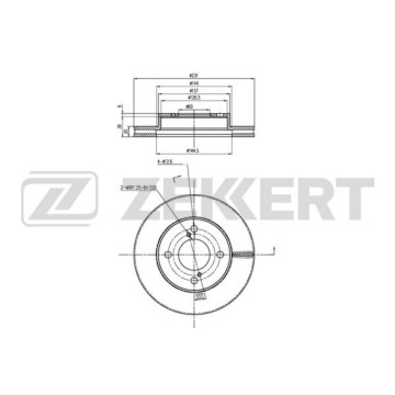 Диск торм. перед. Suzuki Ignis (MF) 16-