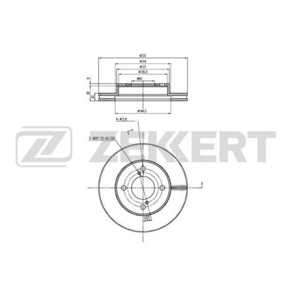 Диск торм. перед. Suzuki Ignis (MF) 16-