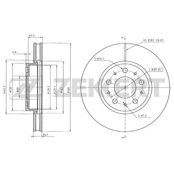 Диск торм. перед. Volvo 850 95- 940 I II 90- C70 97- S70 96- S90 97- V70 95- V90 97- (с покры