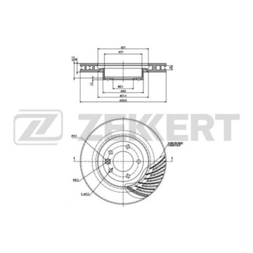 Диск торм. перед. лев. VW Touareg II 10- Porsche Cayenne 10-