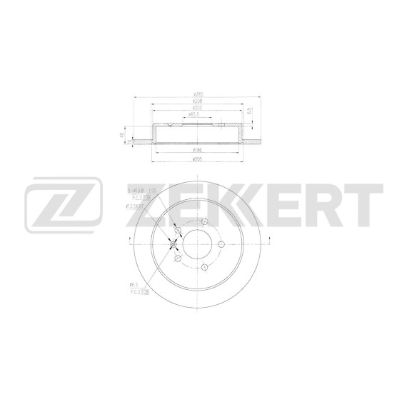Диск тормозной задн. Chery M11 (A3) 08-