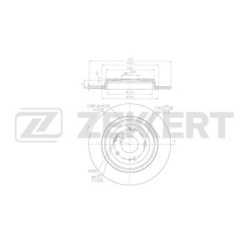 Диск тормозной задн. Honda CR-V V 16-