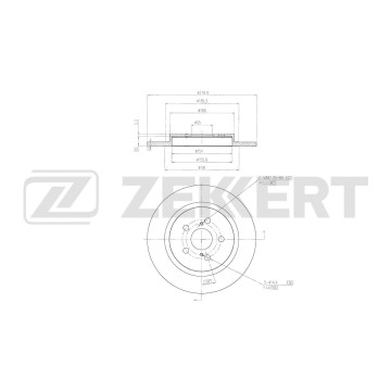 Диск тормозной задн. Toyota Urban Cruiser (P10) 09- Lexus CT (ZWA10_) 11-