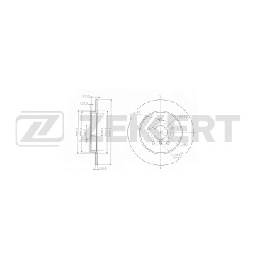Диск тормозной задний Changan CS75 14-