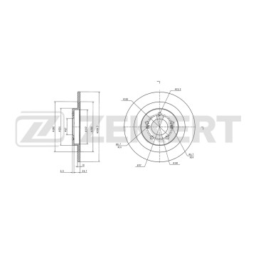 Диск тормозной задний Chery Arrizo 8 (M1E) 22-