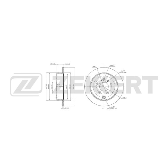 Диск тормозной задний Chery Indis 11-