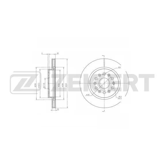 Диск тормозной задний Chevrolet Blazer (1N_) 18- Traverse 17- Cadillac XT5 19 XT6 19- Buick Encl