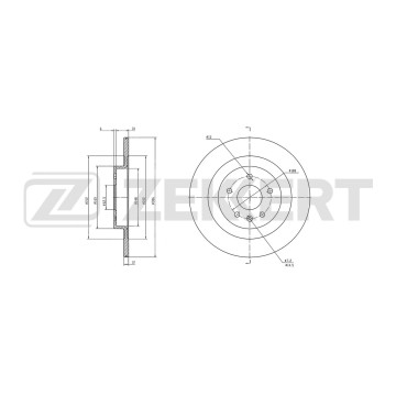 Диск тормозной задний JAC JS4 20- Moskvich 3 22-