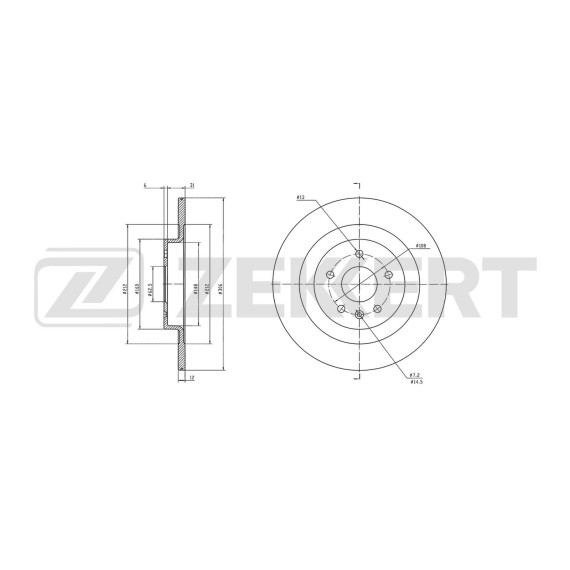 Диск тормозной задний JAC JS4 20- Moskvich 3 22-