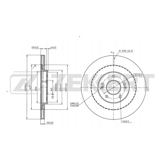 Диск тормозной задний Kia Sorento IV 20-