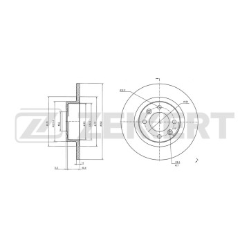 Диск тормозной задний Lada Vesta (GFL_ GFK_) 15- X-Ray (GAB_) 19-