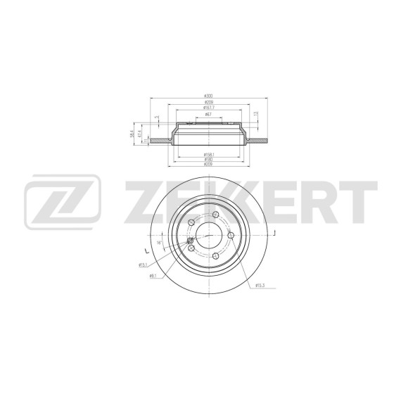 Диск тормозной задний MB S-Class (W220 V220) 98-
