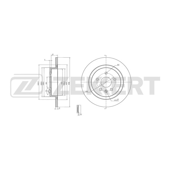 Диск тормозной задний Opel Astra K 15- Astra Sports Tourer K 15-