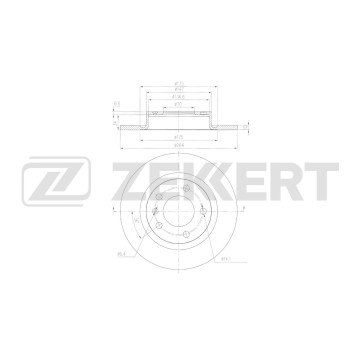 Диск тормозной задний Opel Corsa D E 07-