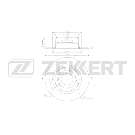 Диск тормозной задний Opel Corsa D E 07-