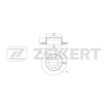 Диск тормозной задний Peugeot Boxer 06- Citroen Jumper 06- Fiat Ducato (250) 19-