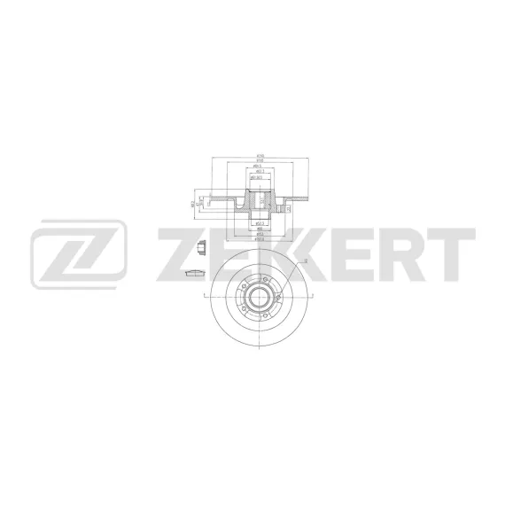 Диск тормозной задний Renault Megane IV 15- Scenic IV 16- Grand Scenic IV 16- Talisman 15- (с под